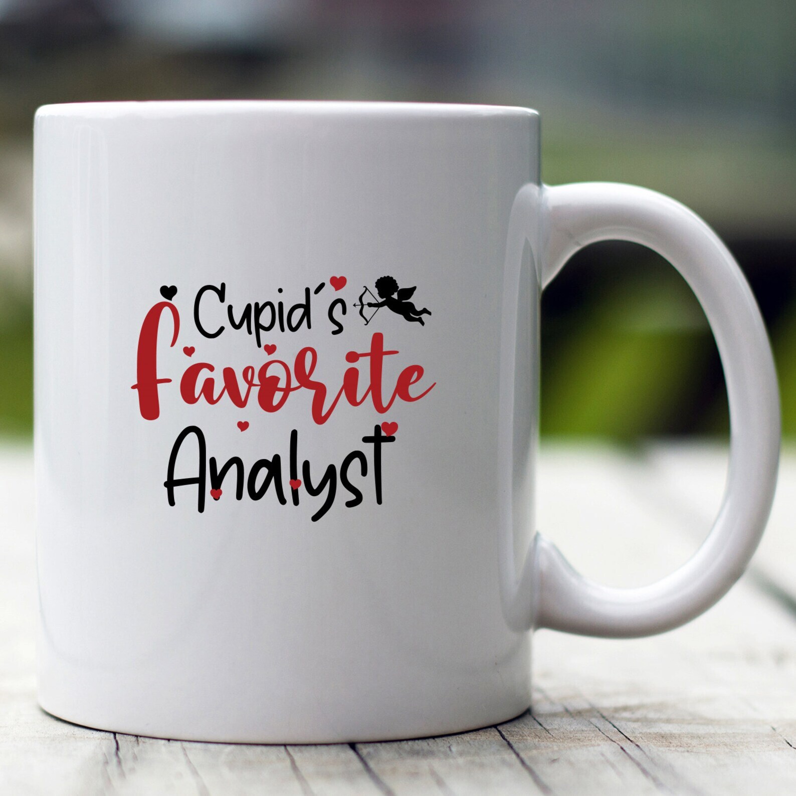 Cupid's Favorite Analyst Valentine Coffee Mug for Data Lovers