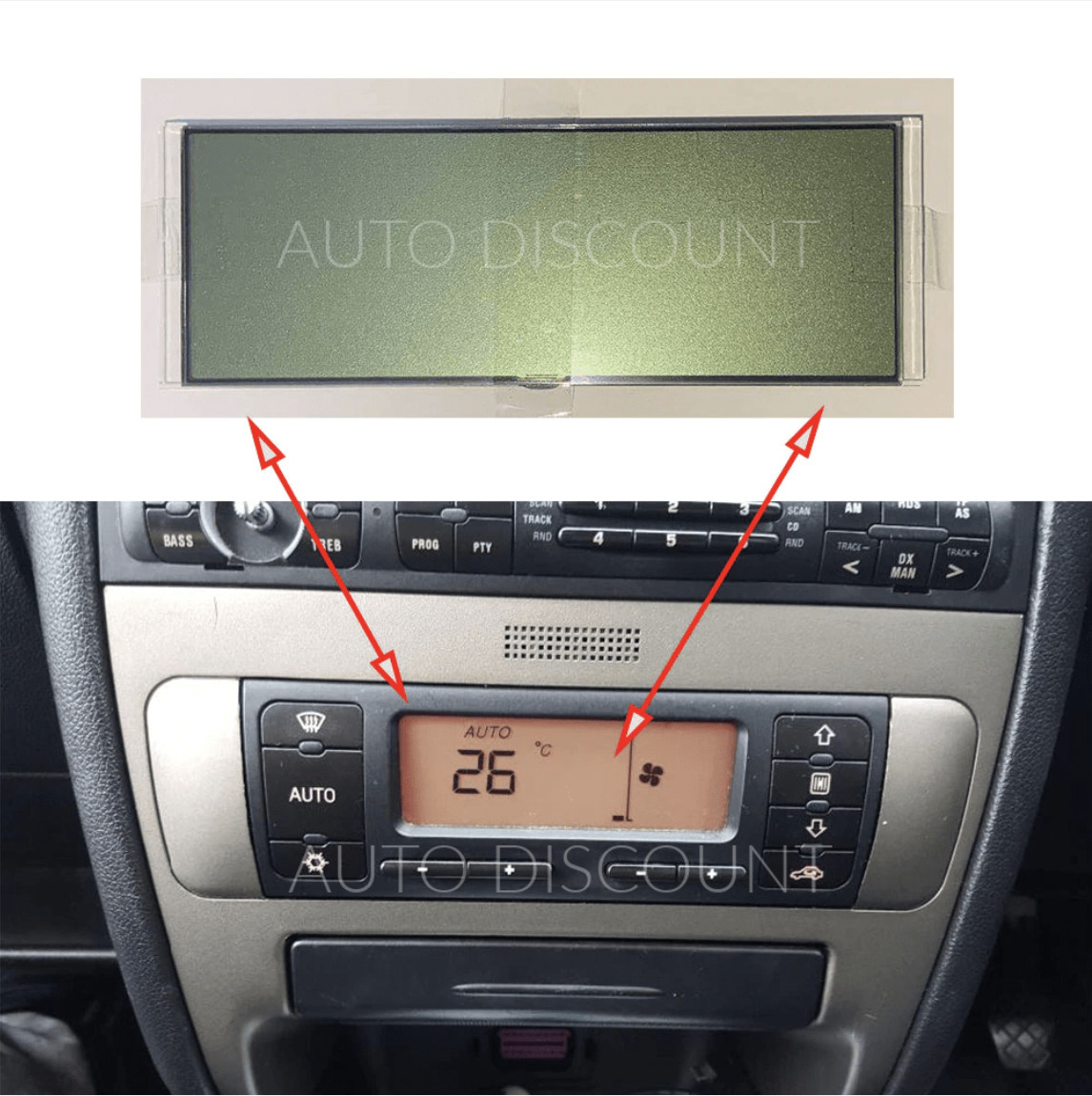 Écran LCD climatisation Seat Leon Toledo réparer affichage pixel