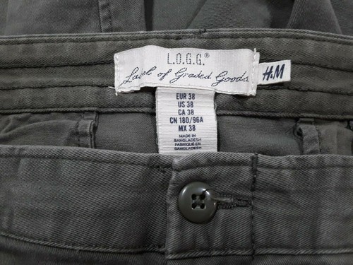 H\u0026M L.O.G.G. Cargo Pants Mens 38x31 