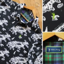 NEW William Murray Mens 2XL Golf Polo Shirt New York NYC Icons Print Performance
