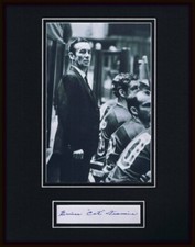 Emile Cat Francis Signed Framed 11x14 Photo Display NY Rangers