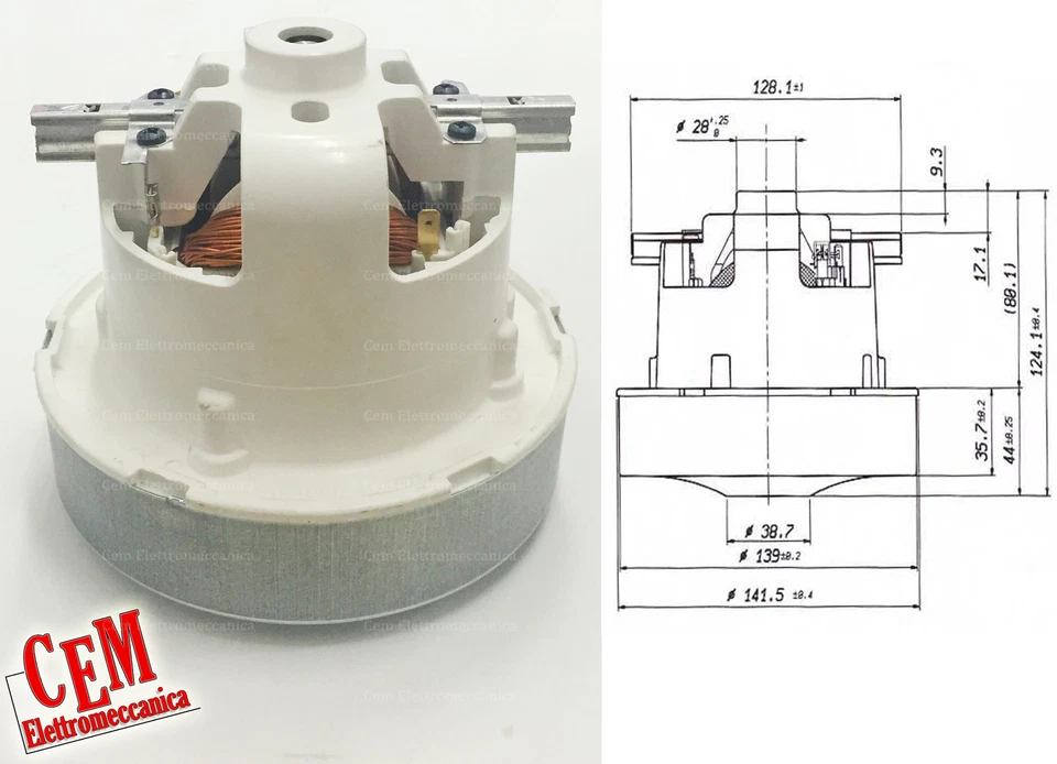 Motore aspirapolvere Sensory Hoover 1500 W 230V bidone centralizzato airtecnica