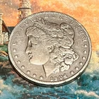 TOUGH~1904 p MORGAN S$1~RARE~ONLY 2.7M MADE~90%SILVR~U.S.COLLECTABLE COIN~MARKED