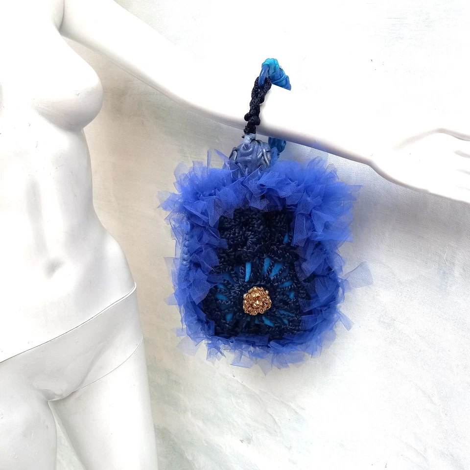 woman bag original accessorie shoulder strap crochet hand handle satchel handbag - Image 3 of 4