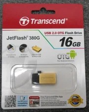 Transcend JetFlash 380S 16GB, USB 2.0 OTG Flash Drive