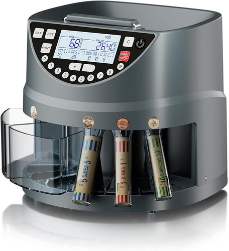 Professional USD Coin Counter Machine, Coin Sorter, Wrapper/Roller | 30 ...
