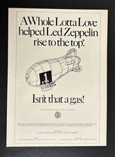 Led Zeppelin III Era ASCAP 1970 Poster Type Ad & Bonus #1 Billboard Chart Lot