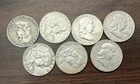 Lot of 7 Ben Franklin Half Dollars 90% Silver Mixed Dates and Mints