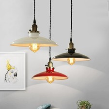 Farmhouse Vintage Metal Barn Pendant Light Kitchen Hanging Ceiling Lamp Fixture