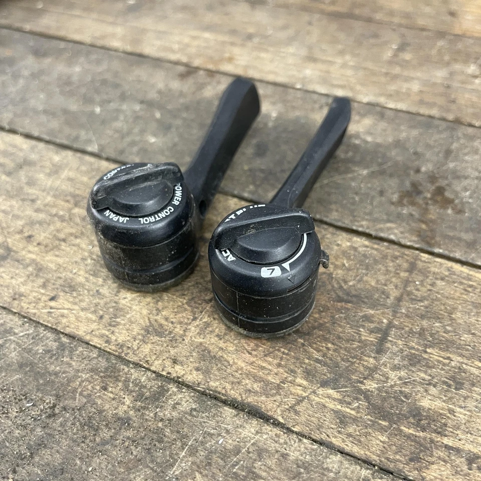 Vintage Suntour Downtube Shifters AccuShift Plus 7-Speed Japan Index 7s Braze - Image 3 of 4