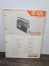 Sony CF-420 Cassette Service Manual Original ...
