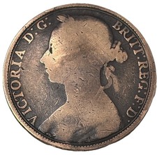 United Kingdom 1 Penny - Victoria 2nd portrait; 2nd type Polished Coin 1874-1894