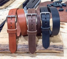 Men  s Full Grain Leather Belt   1.5  Veg Tanned Cowhide, Heavy-Duty, Made in USA