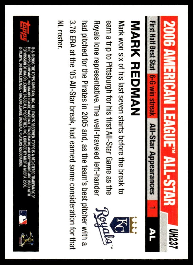 2006 Topps Updates & Highlights #UH237 Mark Redman | eBay