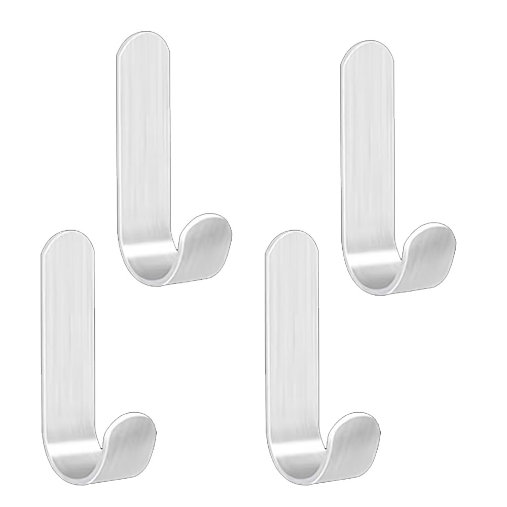 Self Adhesive Hooks 4 Pieces Stainless Steel Adhesive Hook Adhesive Wall Hook