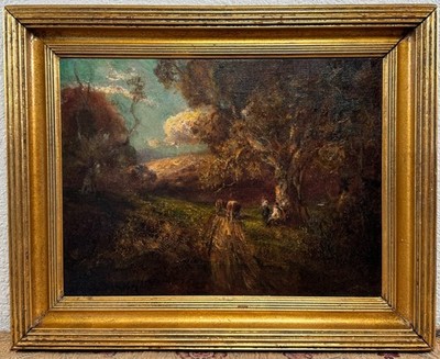 Antique Jules Mersfelder Oil Painting California Mountain Landscape Plein Air CA