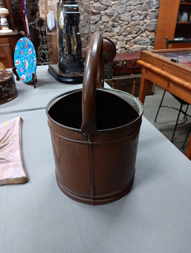 Arrosoir Ancien En Cuivre Rouge H 39cm Diam. 24cm L 46cm 2kg - Photo 2/4