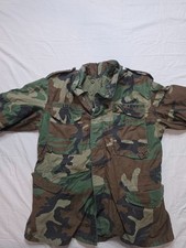 Vintage U.S. Army Jacket Mens Med/ Reg Woodland Camo M-65 Field USGI 80s