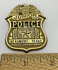 Vintage Plastic Junior Police Beaumont Texas Toy Badge