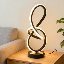 Spiral LED Table Lamp 3 Color Dimmable Bedside Lamp Nightstand Lamps for Home
