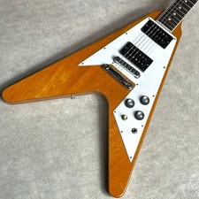 Gibson 70s Flying V Antique Natural Electric Guitar New 2024 Blues Rock