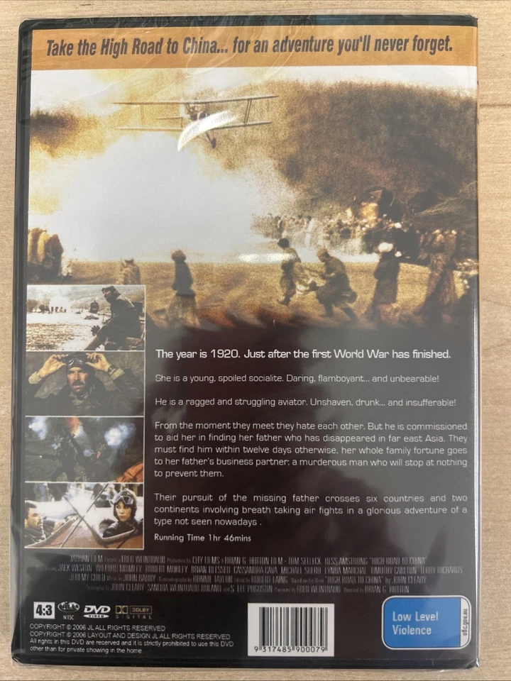 High Road To China (Tom Selleck) New DVD UK Compatible - Image 2 of 2
