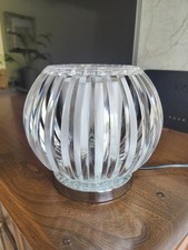 Crystal Effect Globe Ball Table Lamp With Chrome Base