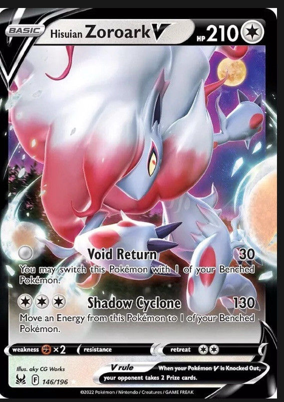 Hisuian Zoroark V 146/196 - Lost Origin - NM