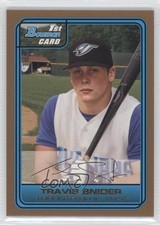 2006 Bowman Draft Draft Picks Gold Travis Snider #DP7 3d5