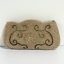 Vintage Faux Pearl Beaded Evening Clutch / Handbag - Made in Japan
