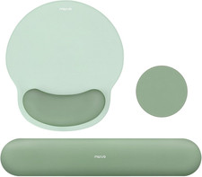 Mouse Pad and Keyboard Wrist Rest, 3-In-1 Gel Memory Foam Ergonomic Mouse Pad wi