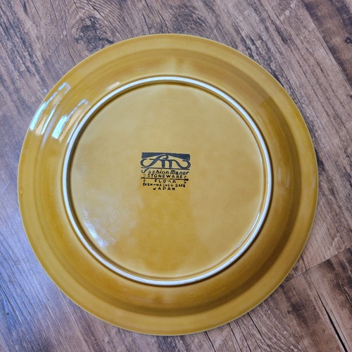 Fashion Manor Japan Stonewear Flora 10,5 Zoll Speiseteller Set / 5 Vintage 70er MCM - Bild 14 von 18