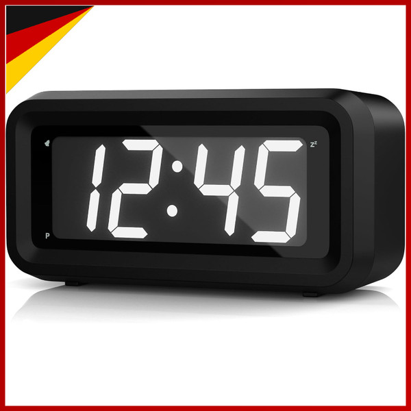 Digitaler Wecker Led Uhr 1,2'' Rot Batteriebetrieben Mit Snooze 12/24 Std.-image