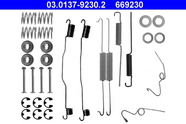 ATE ZubehöRsatz Bremsbacken 03.0137-9230.2 FüR Transit Ford Bus VAS VLS VZS VCS-image