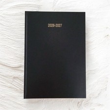 Image of 2026-2027 Academic A5 Week to view Day A Page Desk Diary Hardback Appointment S