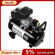 NEW PORTABLE 50L LITRE LTR AIR COMPRESSOR 9.6CFM 2.5HP 3000RPM TIRE TYPE 8 UK