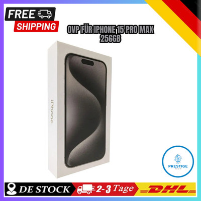 iPhone 15 Pro Max Verpackung Leerbox Box Karton Grau 256GB Natural Titanium