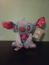Disney Stitch Plush Valentine's Day Hearts Rose Stuffed Animal NEW NWT