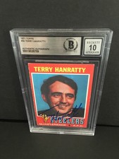 TERRY HANRATTY 1971 TOPPS #30 AUTOGRAPHED ROOKIE CARD - BECKETT. rookie card picture