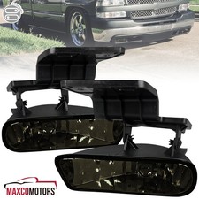 Smoke Fog Lights Fits 1999-2002 Chevy Silverado 00-06 Tahoe Suburban Bumper Lamp