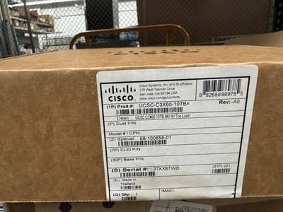 Cisco UCSC-C3X60-10TB UCS Hard Drive 10TB 7.2K 4KN Top Load