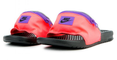 NIKE BENASSI JDI FANNY PACK SLIDES Hyper Punch/Black-Hyper Grape AO1037-600 NEW
