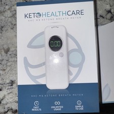 Keto Healthcare KHC M3 Ketone Breath Meter 6 Mouthpieces, Brand New NEVER USED