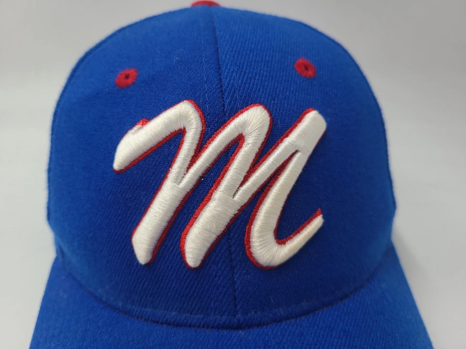 Gorra Moors Zephyr Flex ajustada (parece S-M) escuela secundaria universidad azul Foto 4 de 4