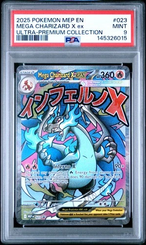 Mega Charizard X Ex Pokemon Mep En-Me Black Star Promo 023 NM PSA 9