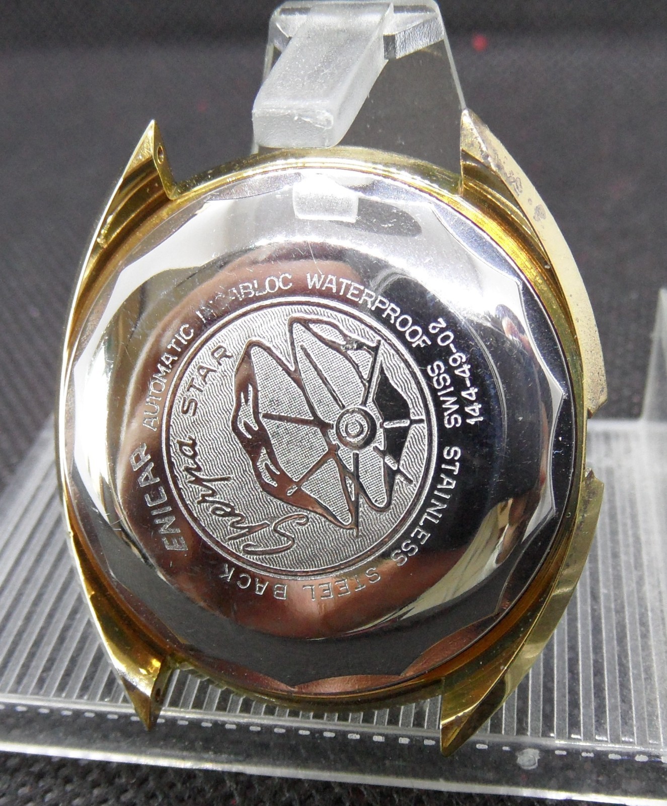 CASSA ORIGINALE ENICAR SHERPA STAR AUTOMATIC ref. 144-49-02 NOS NEW OLD STOCK