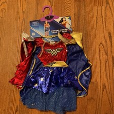 Wonder Woman Dress up Costume Make Believe Super hero Small Girls 4-6 NEW NWT