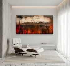 Large Abstract Canvas Painting, Textured Canvas wall art, Framed, Signed