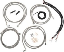 La Choppers LA-8211KT2-16B Complete Handlebar Cable and Brake Line Kit - Black V