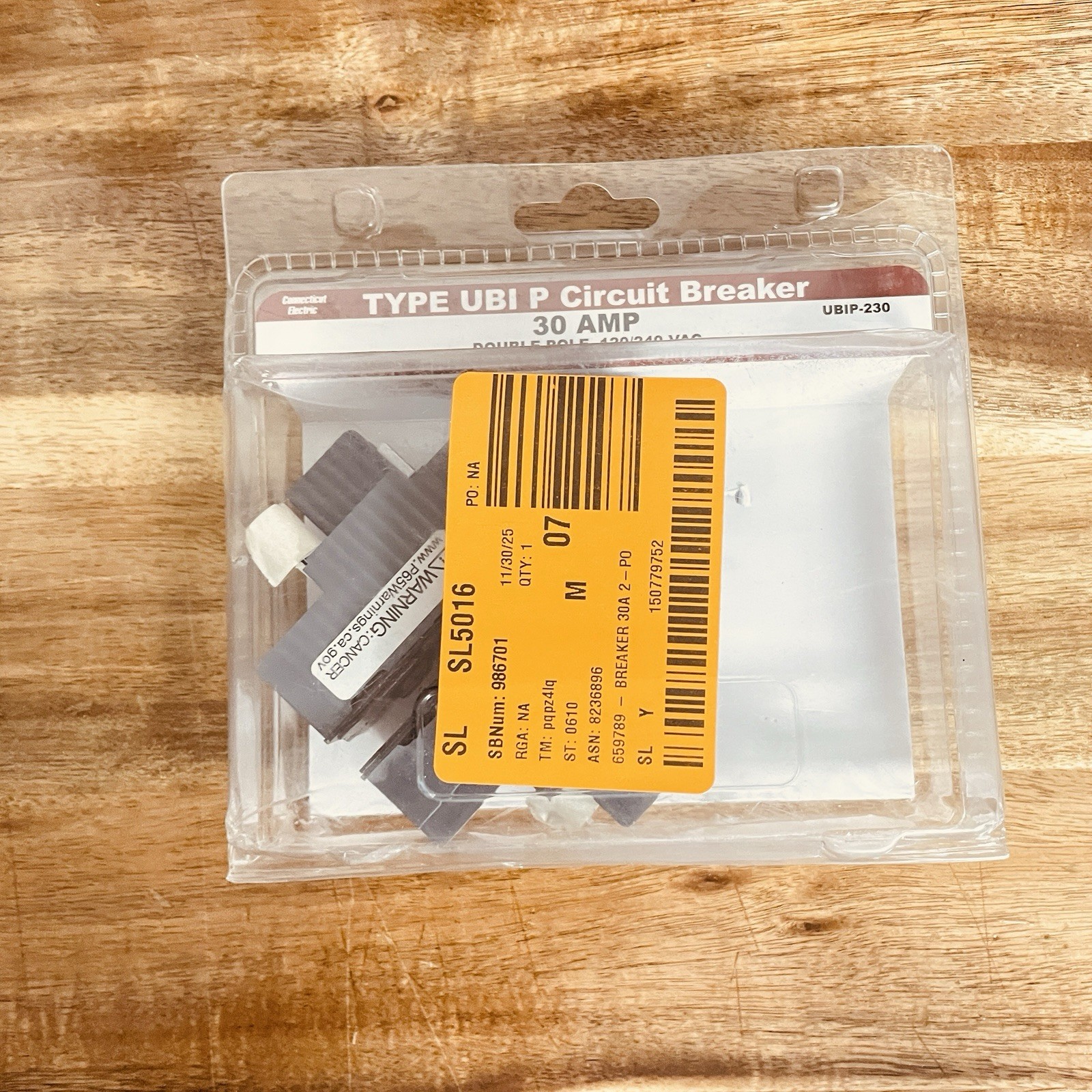 Connecticut Electric 30 Amp 2-Pole Pushmatic Circuit Breaker UBIP-230